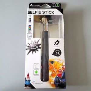 NEW Travelcity Connect & Shoot Selfie Stick for iPhone and Android Phones Black